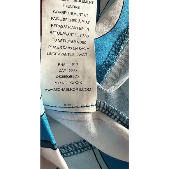 Michael Kors Cyan Blue Swim Cover Dress Large - Picture 6 of 8